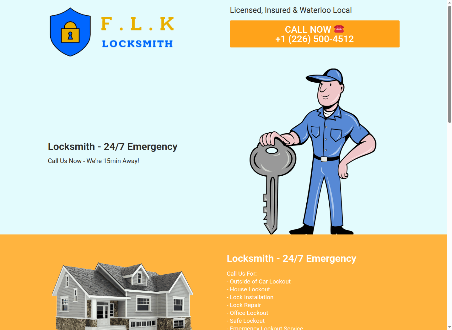 Fortress Lock & Key website screenshot