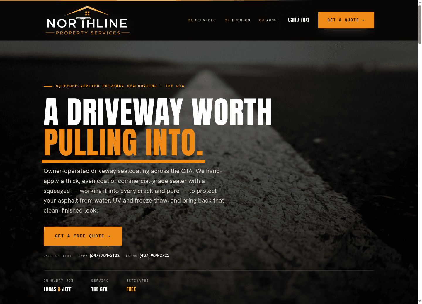 Northline Property Services website screenshot